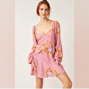 NWOT Pink Free People Francesca Mini Dress sz XL